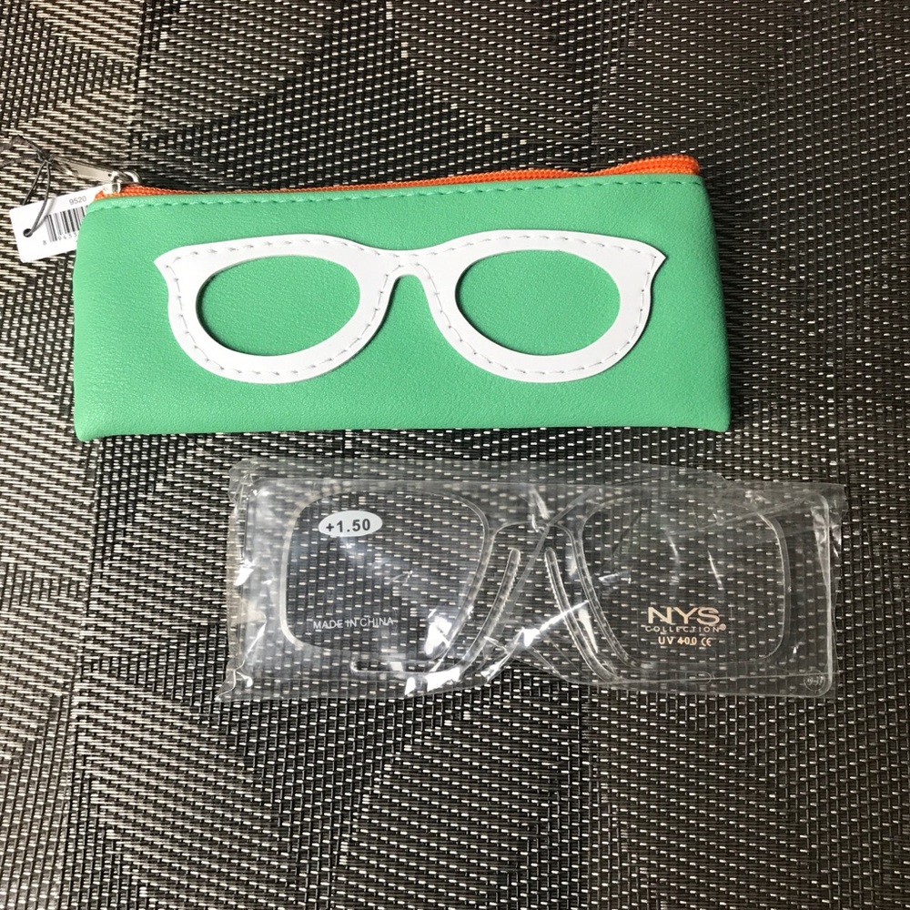 +1.50 NYS Collection Flat Armless Readers with colorful Zip pouch! ONLY 3 LEFT! - Picture 12 of 16